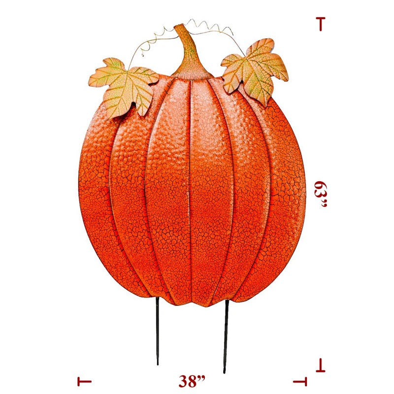 Jumbo Metal Pumpkin Yard Stake