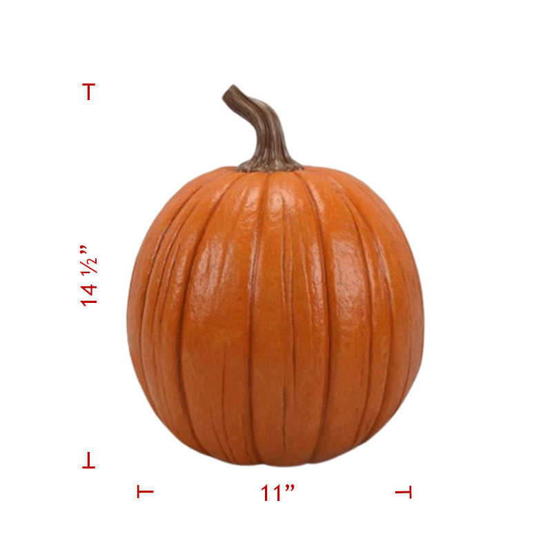 15" Poly Fall Pumpkin Decor