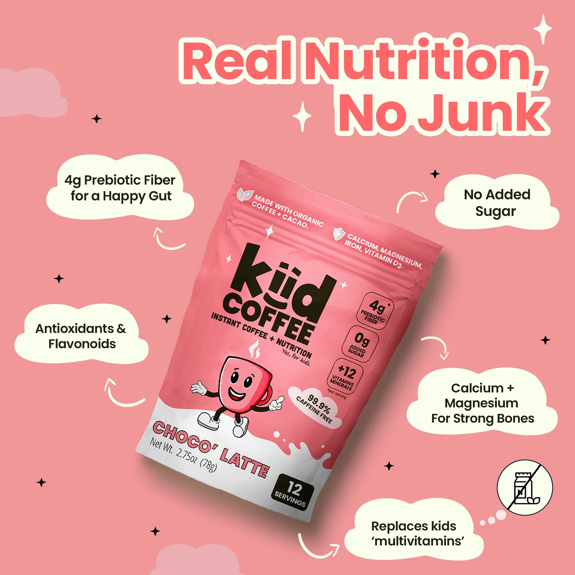 Kiid Coffee Superfood Latte For Kids- Choco' Latte