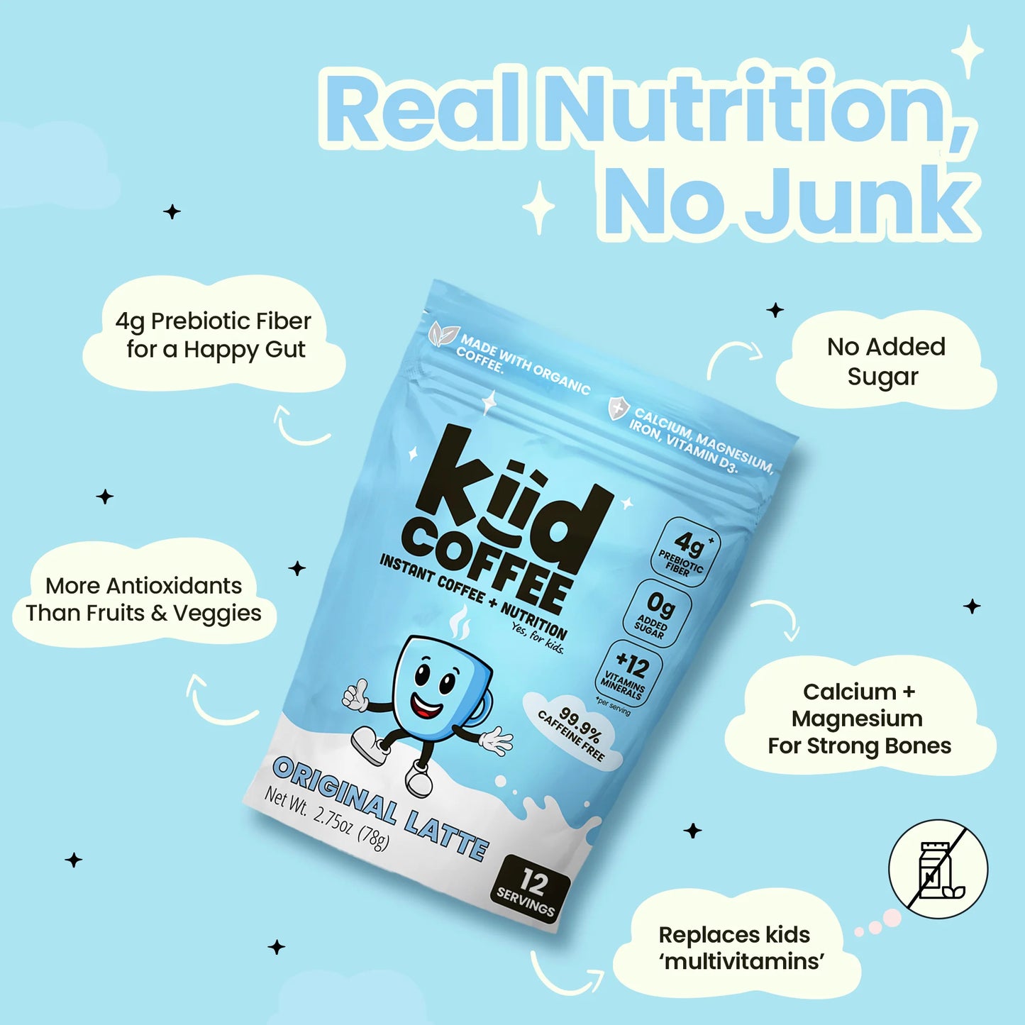 Kiid Coffee Superfood Latte For Kids- Original Latte