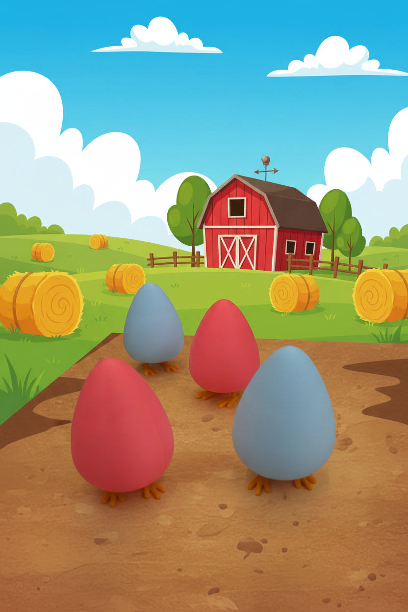 3D Printed Chicken Egg Clicker / Fidget Toy