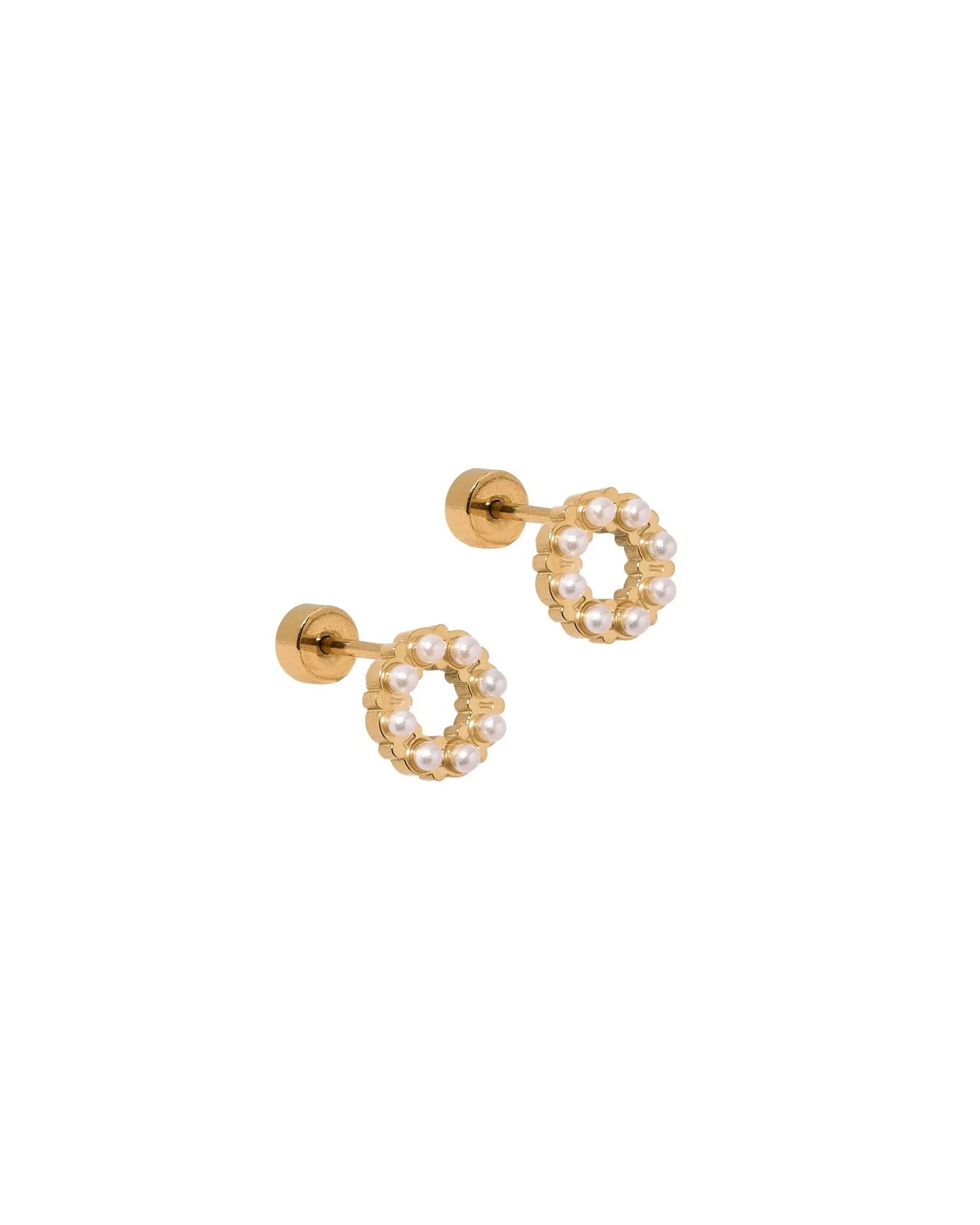 Screwback Stud Earrings - Brinley Pearl