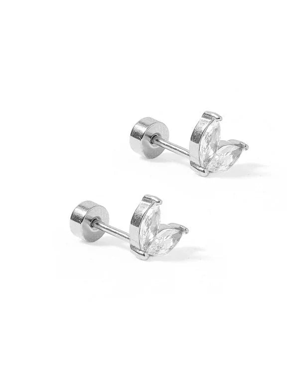 Screwback Stud Earrings - Nova Silver