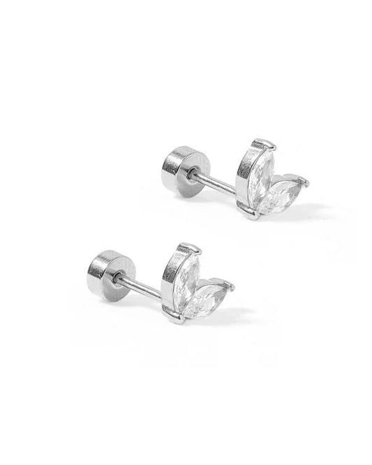 Screwback Stud Earrings - Nova Silver