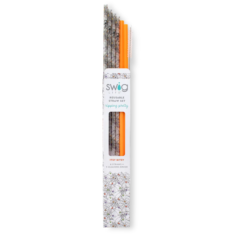 Fall & Halloween Swig Reusable Straws + Cleaning Brush