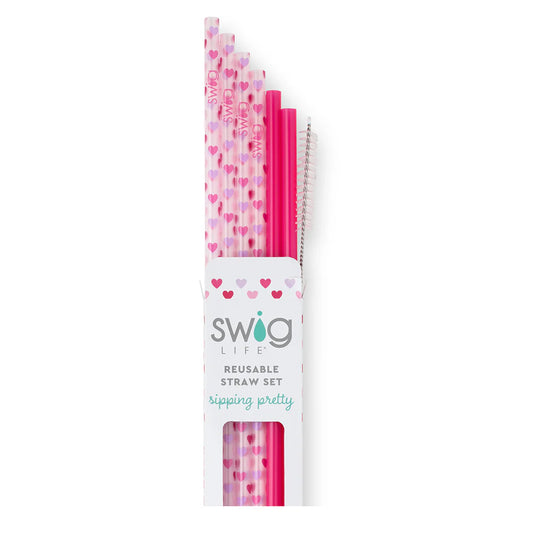 Swig Reusable Straws + Cleaning Brush