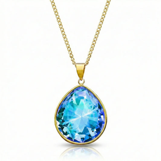 Aurora Crystal Jewelry Teardrop Crystal Pendant