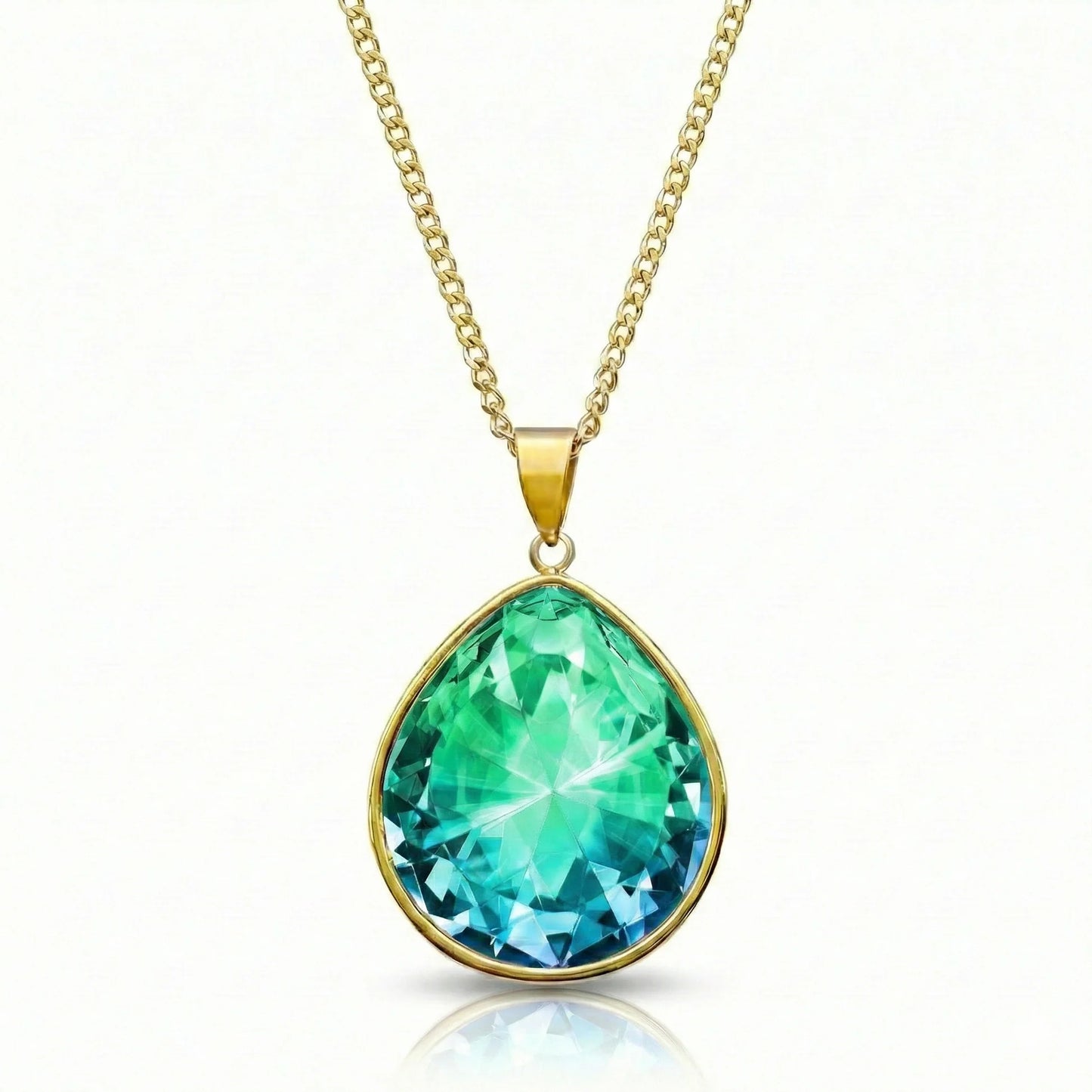 Aurora Crystal Jewelry Teardrop Crystal Pendant