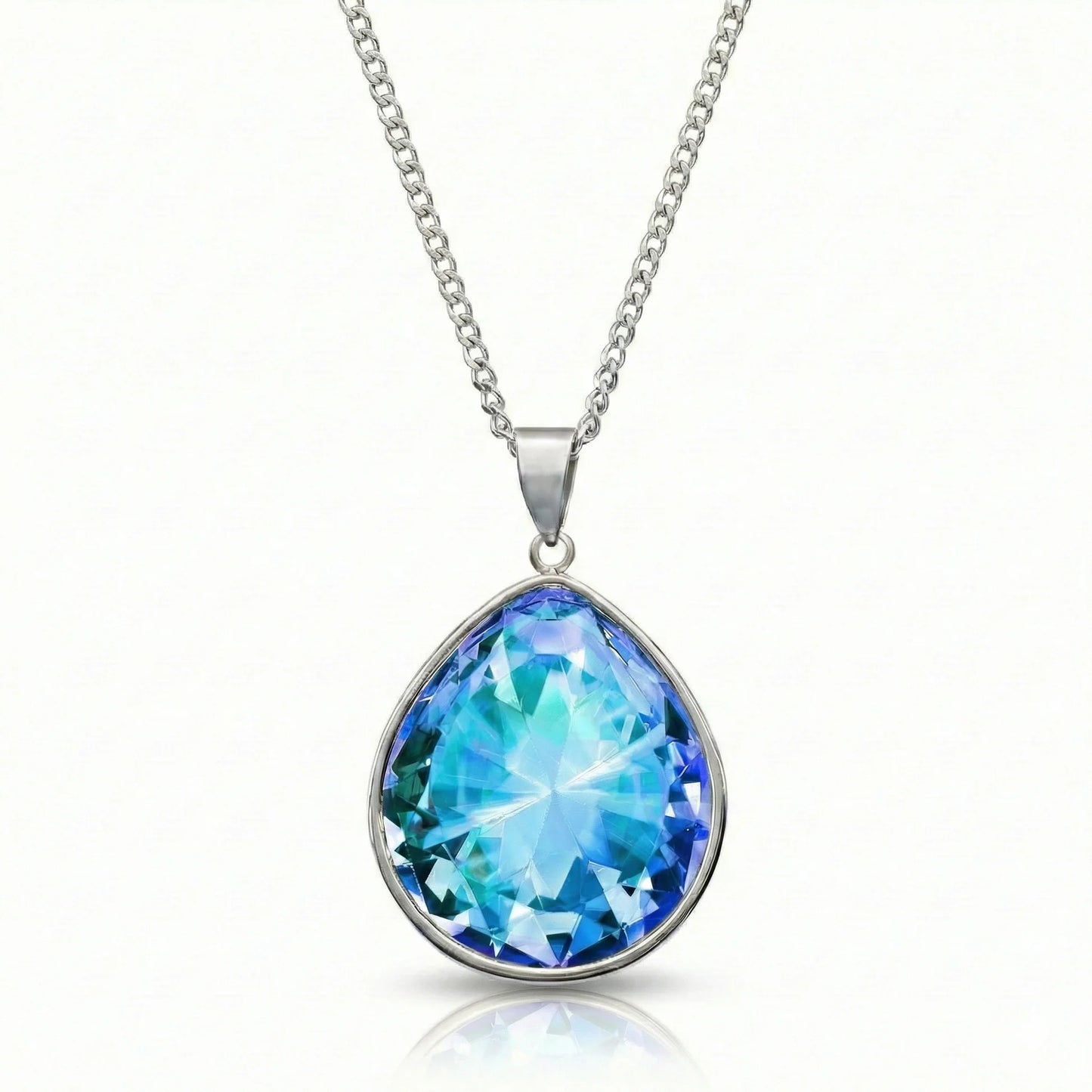 Aurora Crystal Jewelry Teardrop Crystal Pendant