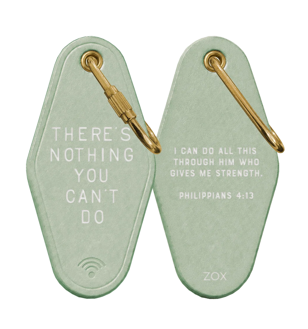 ZOX There's Nothing You Can't Do Bible Verse Keychain
