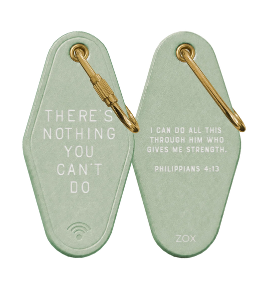 ZOX There's Nothing You Can't Do Bible Verse Keychain