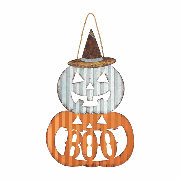Mud Pie Light Up Pumpkin Door Hanger