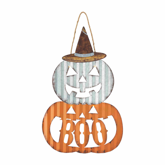 Mud Pie Light Up Pumpkin Door Hanger